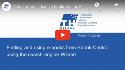 Video screenshot Finding and using ebooks from Ebook Central using the search engine Wibert