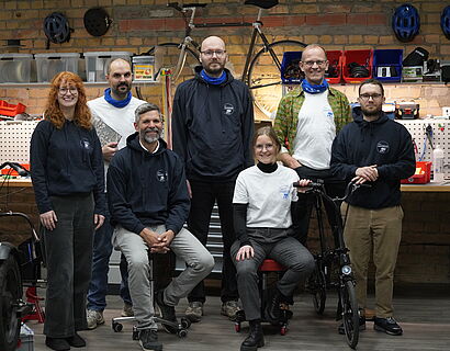 Teammitglieder im Labor Radverkehr