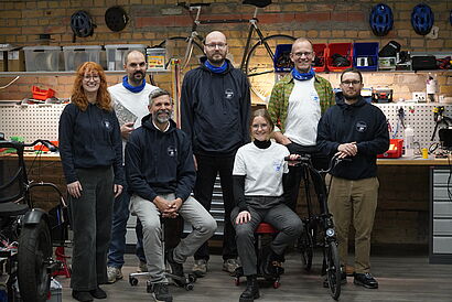 Teammitglieder im Labor Radverkehr