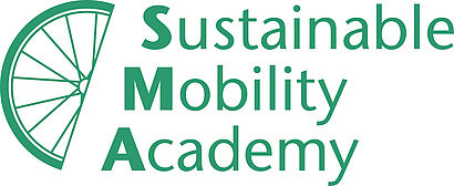 Fahrrad mit Schriftzug Sustainable Mobility Academy