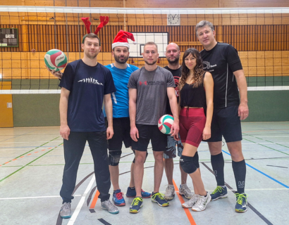 Teamfoto Weihnachtsvolleyball-Turnier