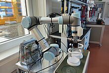 Gefriergreifer im Labor für Automatisierungstechnik 