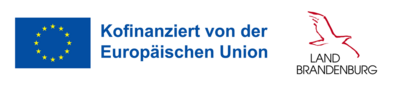 Logos EU Förderung und Land Brandenburg