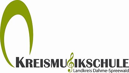 Schriftzug Kreismusikschule und ein grüner Notenschlüssel