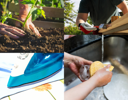 Collage Haushaltsarbeiten Fotocollage