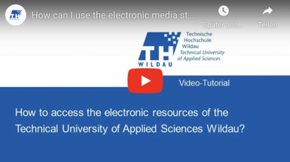 Video-Screenshot How to access the electronic resources of TH Wildau?